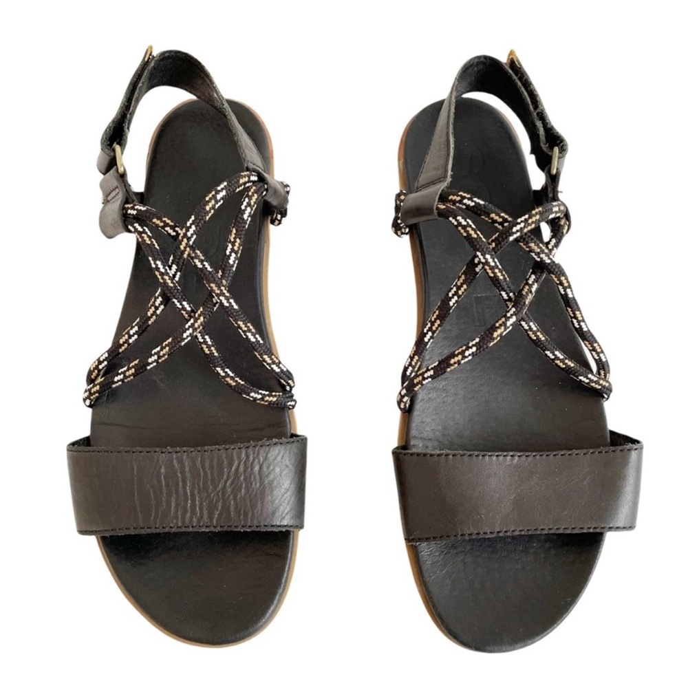 Sorel Torpeda Sandals Black Leather 9